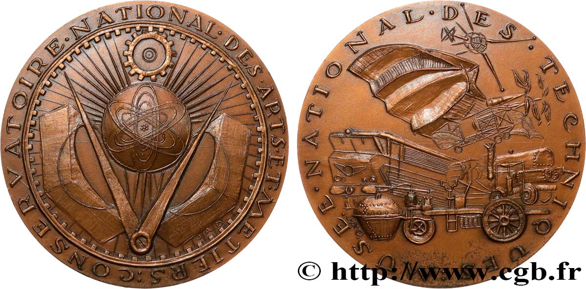 CINQUIÈME RÉPUBLIQUE Médaille, Conservatoire national des arts et métiers TTB+