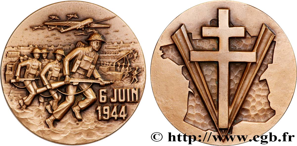 FRENCH STATE Médaille, Débarquement du 6 juin 1944 AU