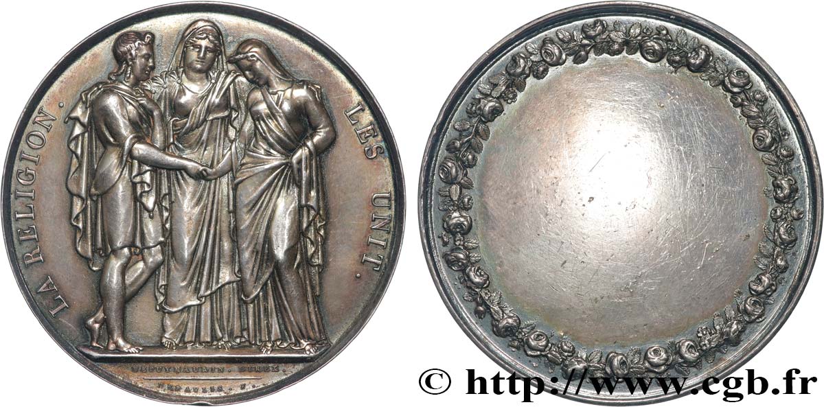 AMOUR ET MARIAGE Médaille de mariage, La Religion les unit fVZ