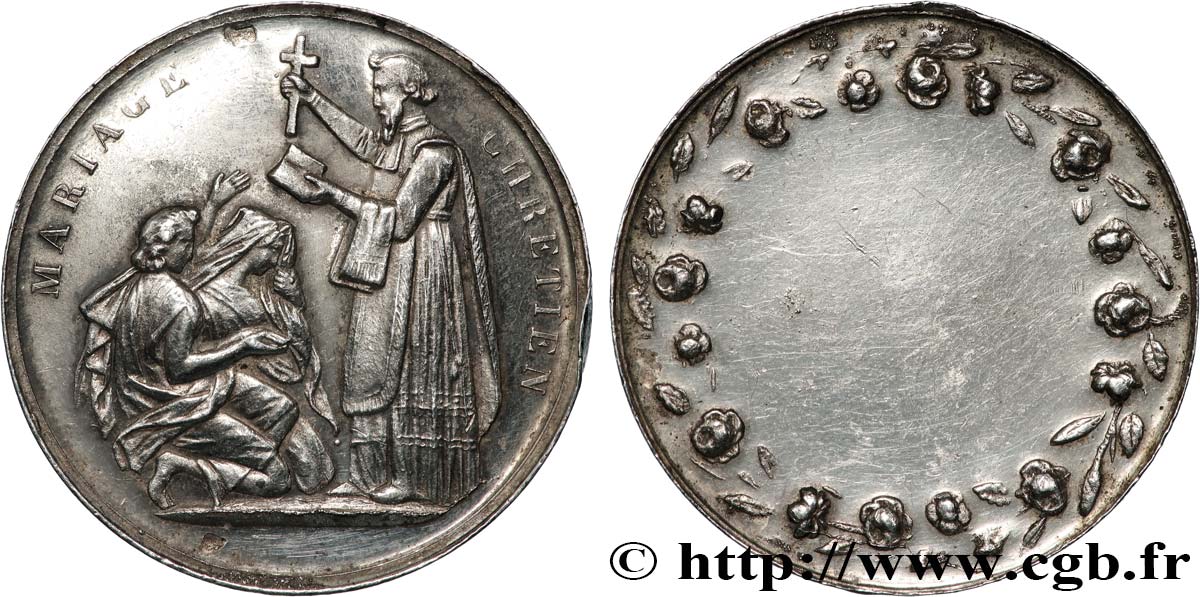AMOUR ET MARIAGE Médaille, Mariage chrétien SS