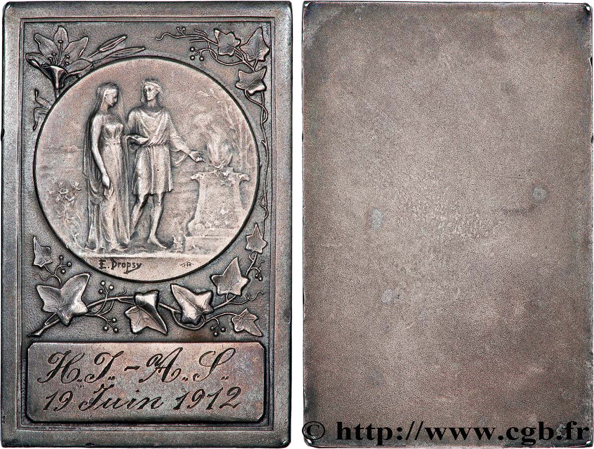 AMOUR ET MARIAGE Plaquette de mariage, Fidélité et Bonheur TTB+