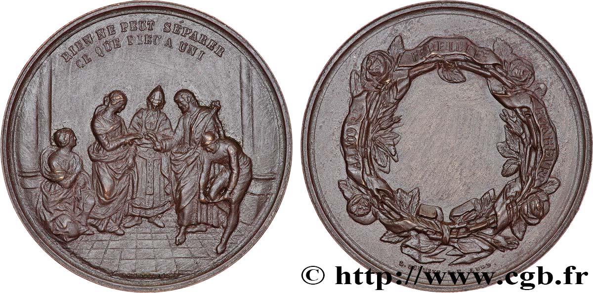 LOVE AND MARRIAGE Médaille de mariage, Amour, Fidélité et Honneur AU