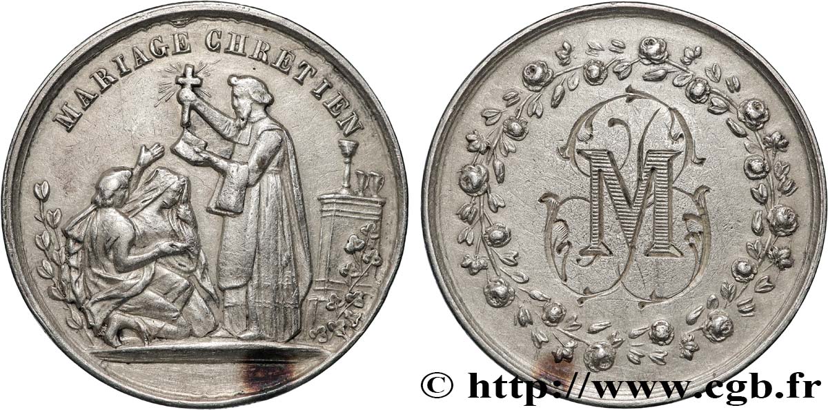 AMOUR ET MARIAGE Médaille, Mariage chrétien BB
