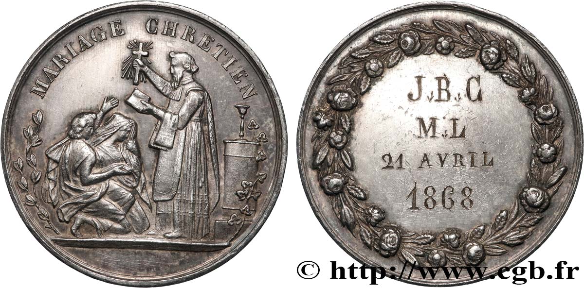 AMOUR ET MARIAGE Médaille, Mariage chrétien AU