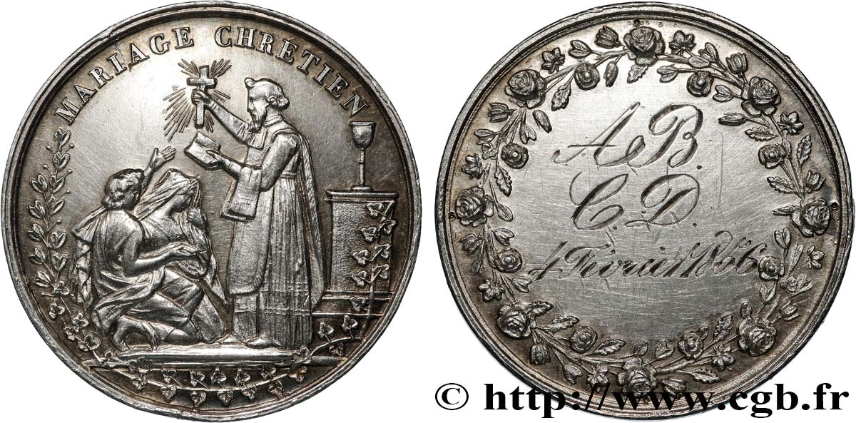 AMOUR ET MARIAGE Médaille, Mariage chrétien q.SPL