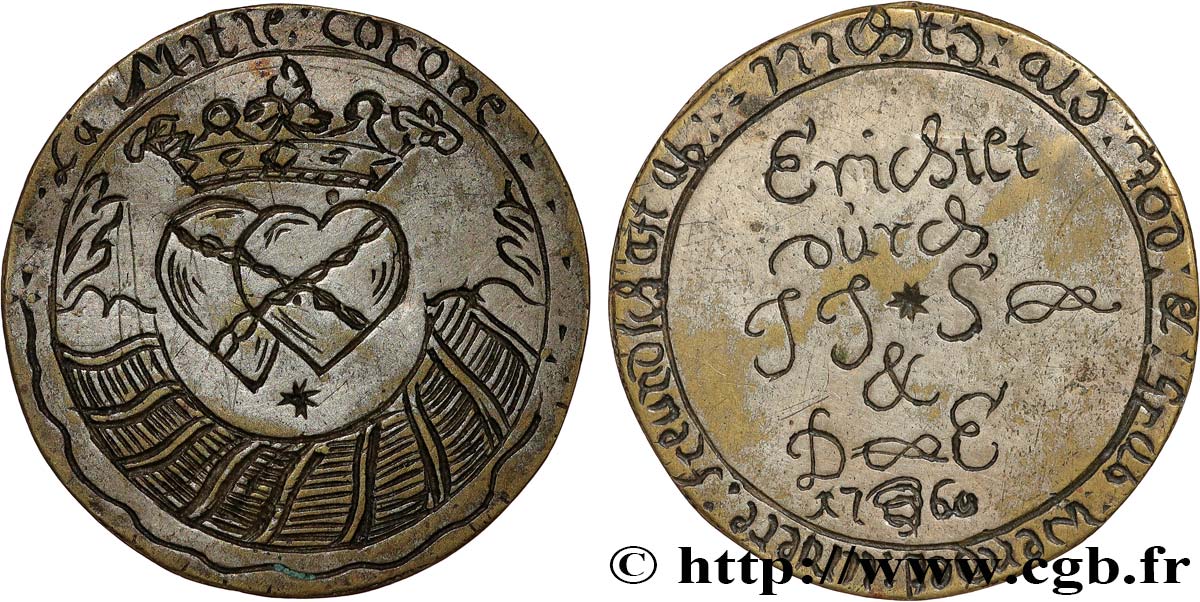 AMOUR ET MARIAGE Médaille, La Mitie corone TTB