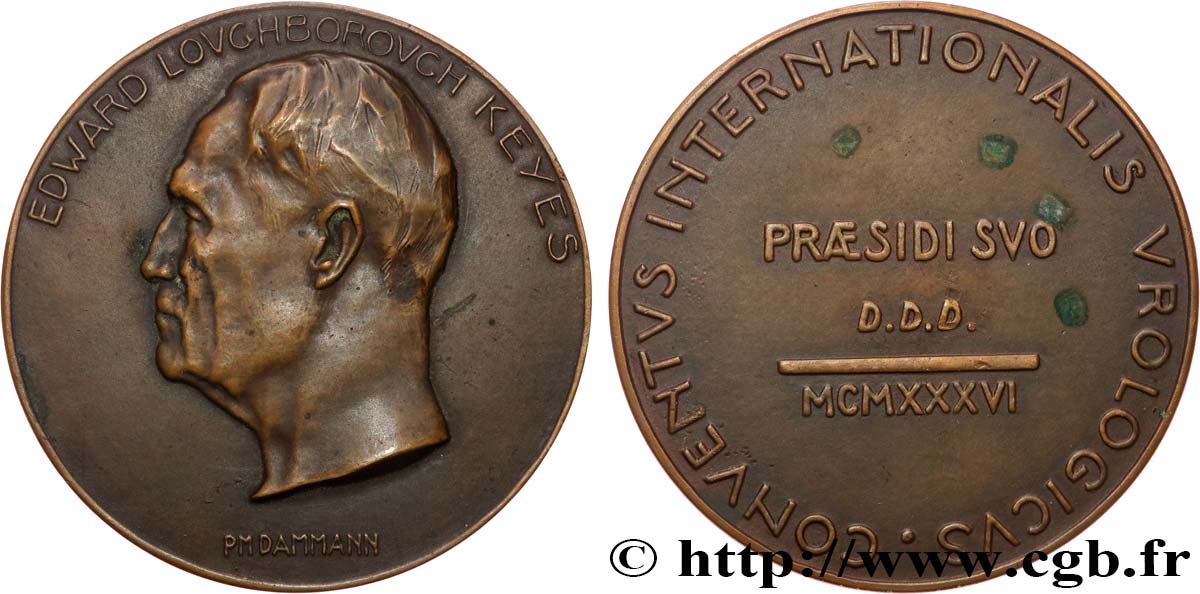 SCIENCES & SCIENTIFIQUES Médaille, Edward Loughborough Keyes, Convention internationale d’urologie TTB+/TTB
