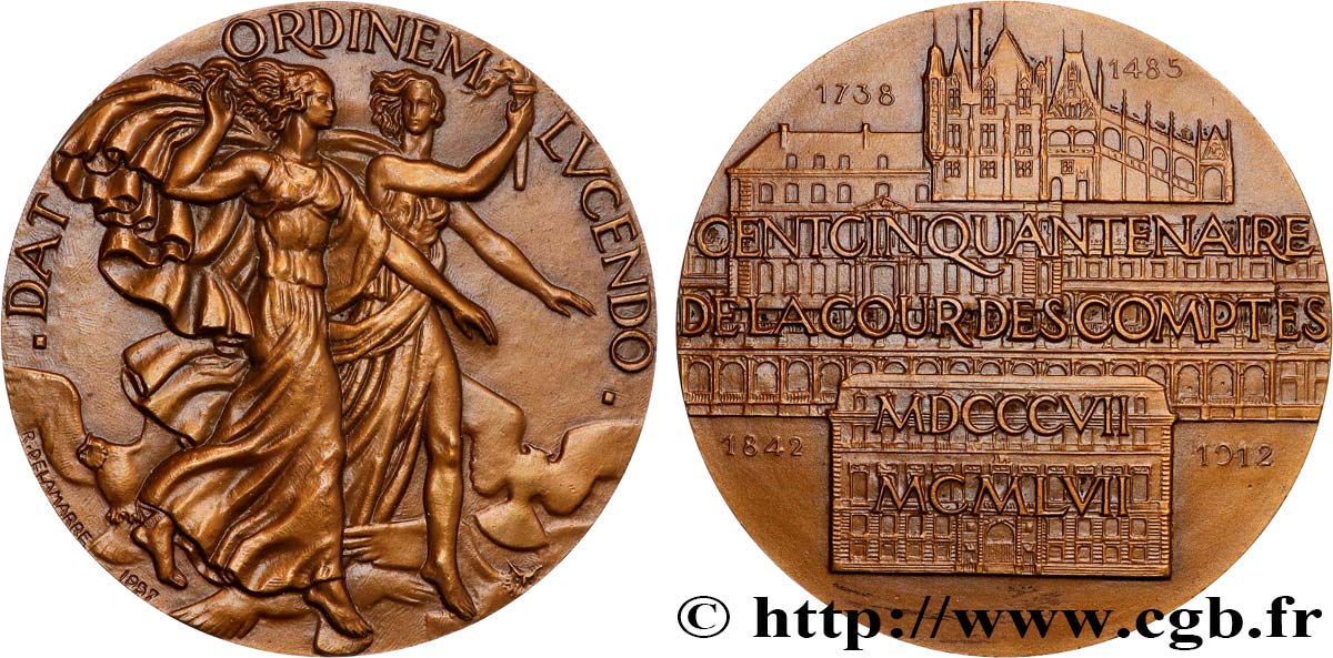 V REPUBLIC Médaille, Cent-cinquantenaire de la cour des comptes AU