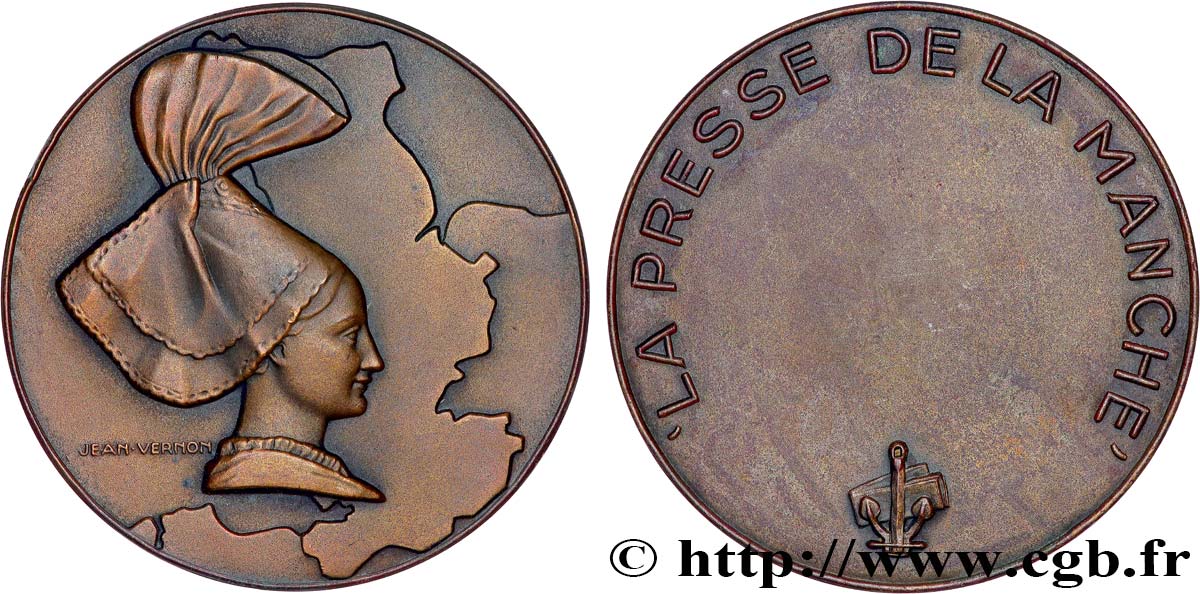 QUARTA REPUBBLICA FRANCESE Médaille, La presse de la Manche q.SPL