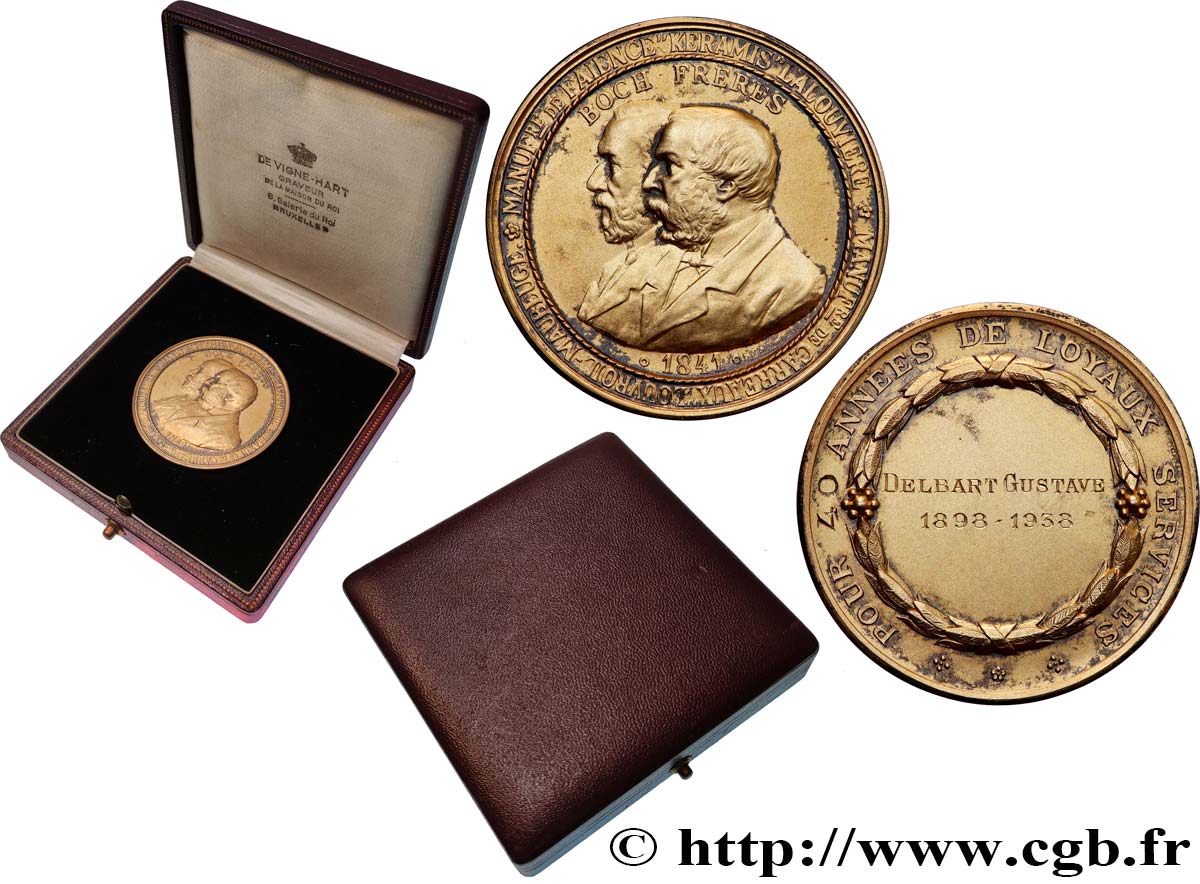 TROISIÈME RÉPUBLIQUE Médaille, Manufacture de faïence Keramis TTB+