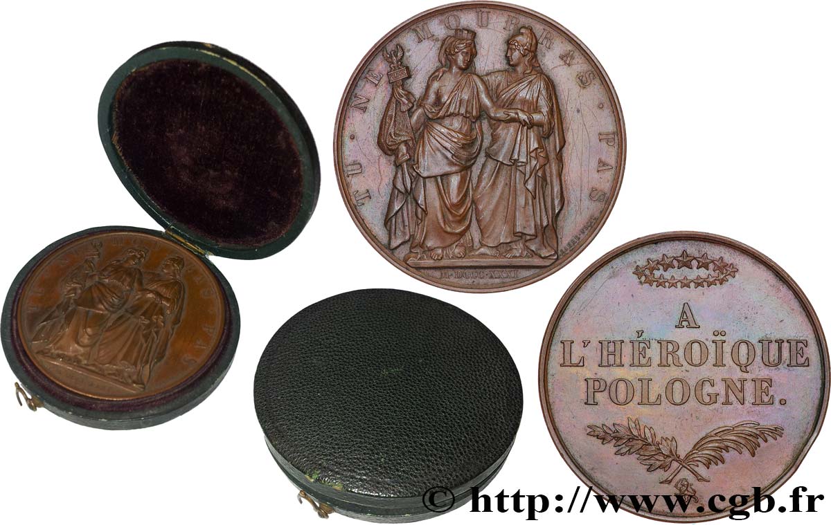 POLOGNE - INSURRECTION DE POLOGNE Médaille, l’Héroïque Pologne TTB+