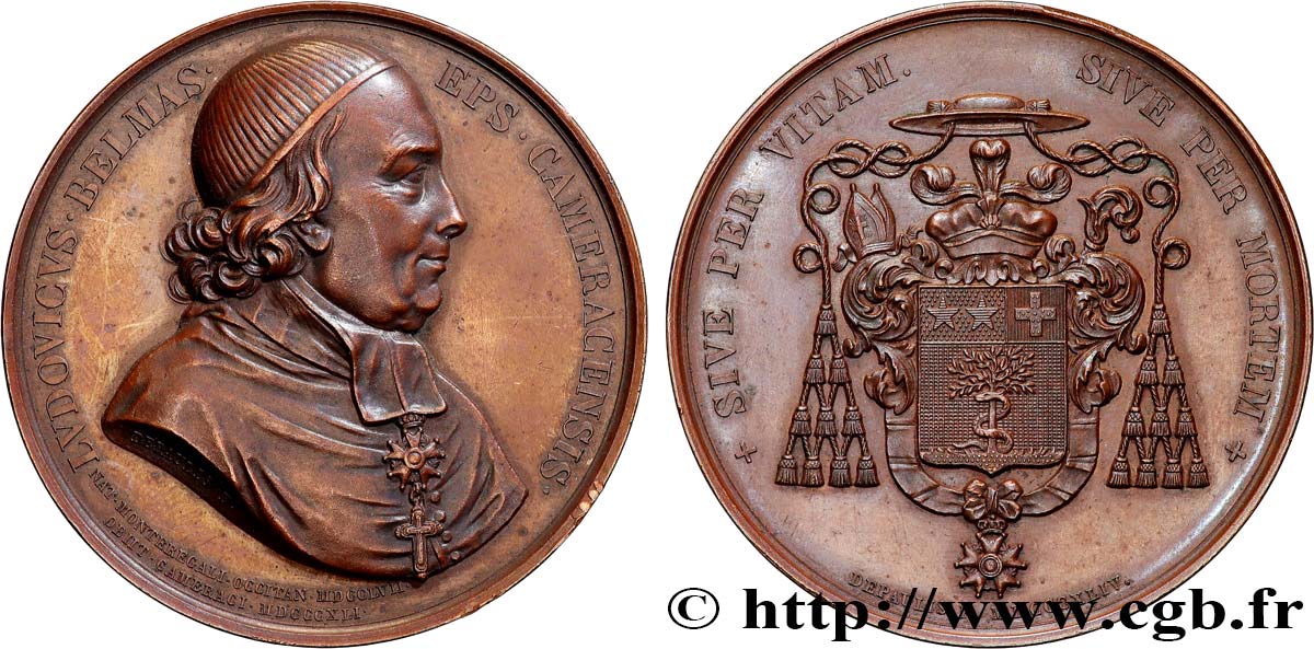 VATICAN AND PAPAL STATES Médaille, Louis Belmas AU/AU