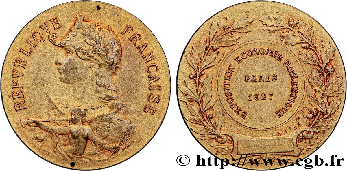 III REPUBLIC Médaille, Exposition Économie domestique XF