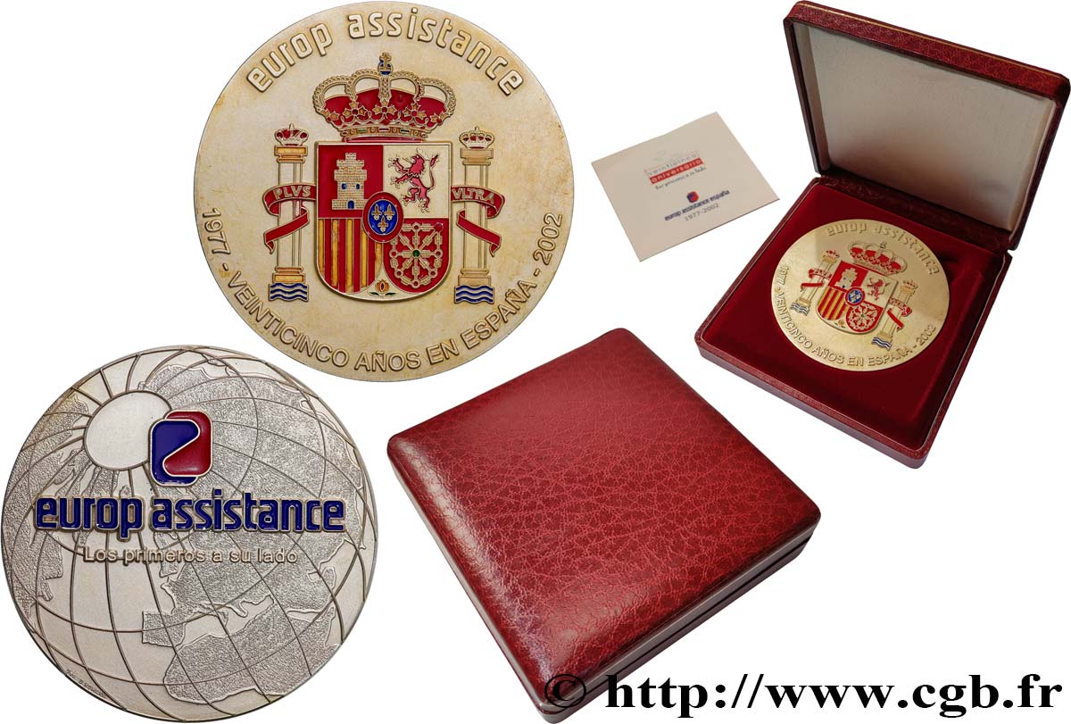 LES ASSURANCES Médaille, 25e anniversaire de l’Europ Assistance en Espagne SPL