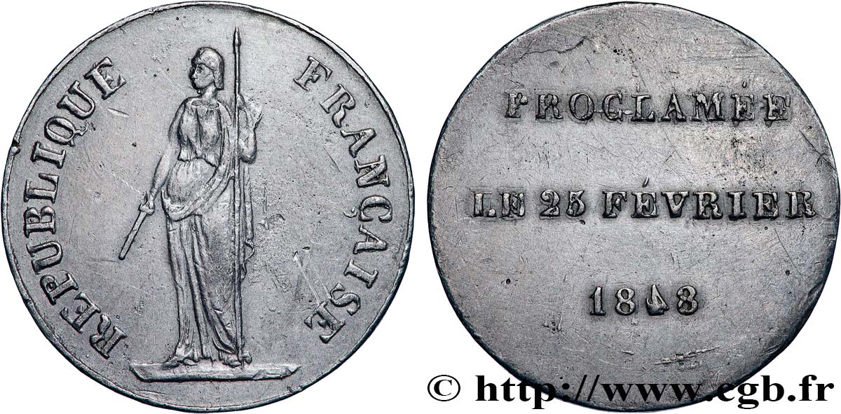 DEUXIÈME RÉPUBLIQUE Médaille, Proclamation de la Deuxième République SS