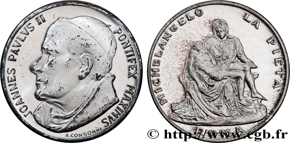 JEAN-PAUL II (Karol Wojtyla) Médaille, La Pieta de Michelangelo SUP