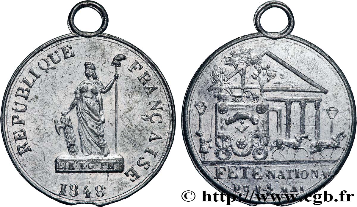 DEUXIÈME RÉPUBLIQUE Médaille, Fête du Champ de Mars SS