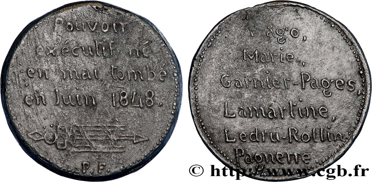 SECOND REPUBLIC Médaille, Chute de la Commission exécutive AU