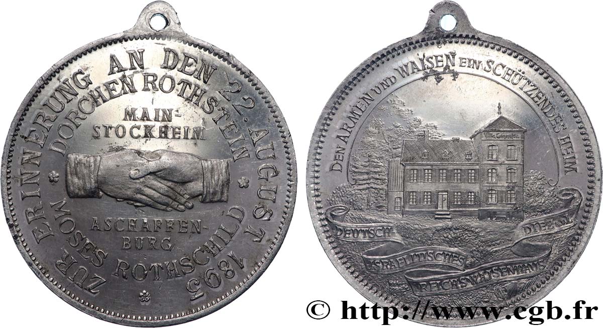 ALEMANIA Médaille, Célébration du mariage de Moses Rothschild avec Dorchen Rothstein EBC