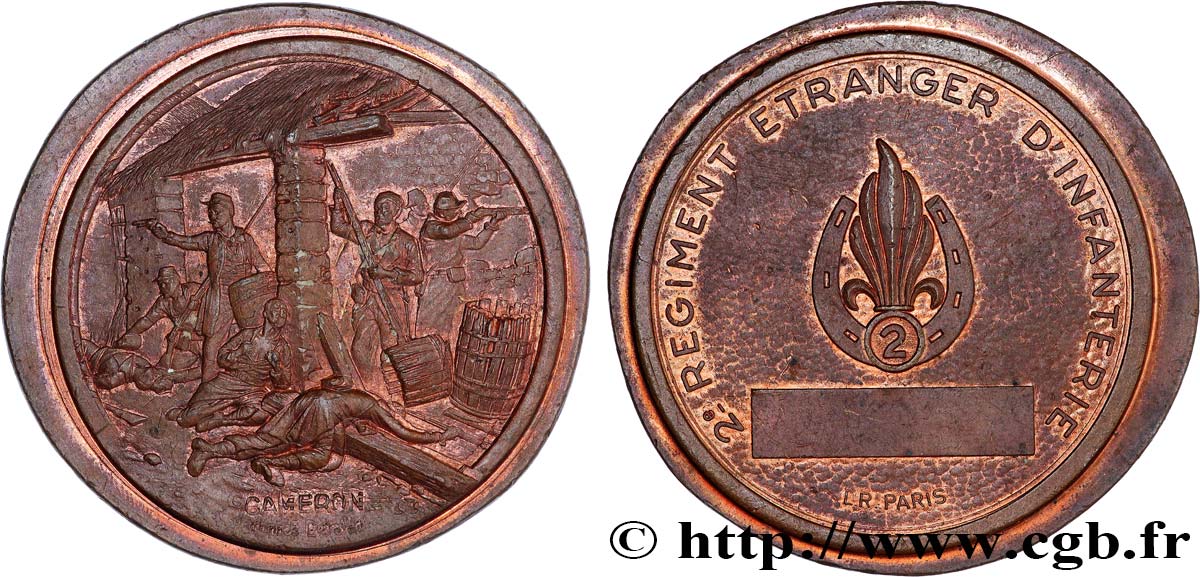 QUINTA REPUBBLICA FRANCESE Médaille, Camerone, 2e régiment étranger d’infanterie q.SPL