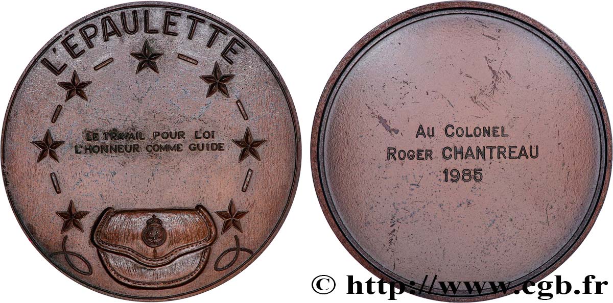 FUNFTE FRANZOSISCHE REPUBLIK Médaille, l Épaulette fVZ