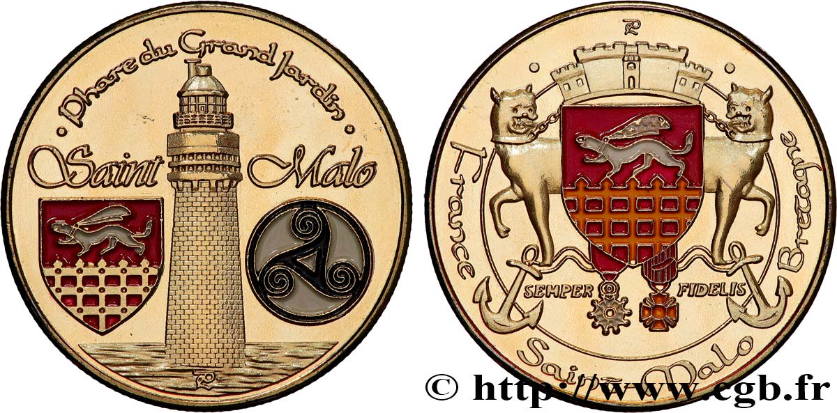 TOURISTIC MEDALS Médaille touristique, Phare de Saint-Malo EBC
