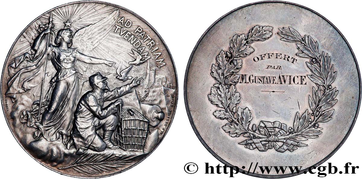 III REPUBLIC Médaille, Ad patriam tvendam XF/VF