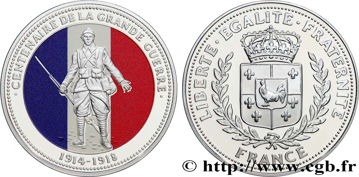 CINQUIÈME RÉPUBLIQUE Médaille commémorative, Centenaire de la Grande Guerre SPL