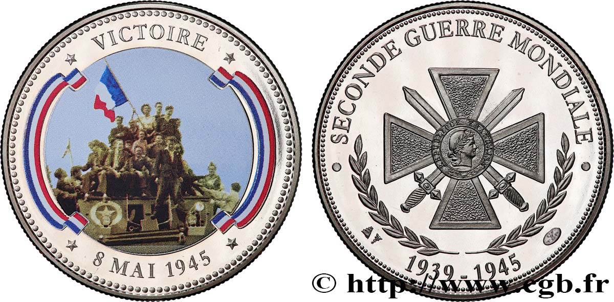 CINQUIÈME RÉPUBLIQUE Médaille, Victoire, 8 mai 1945 SPL