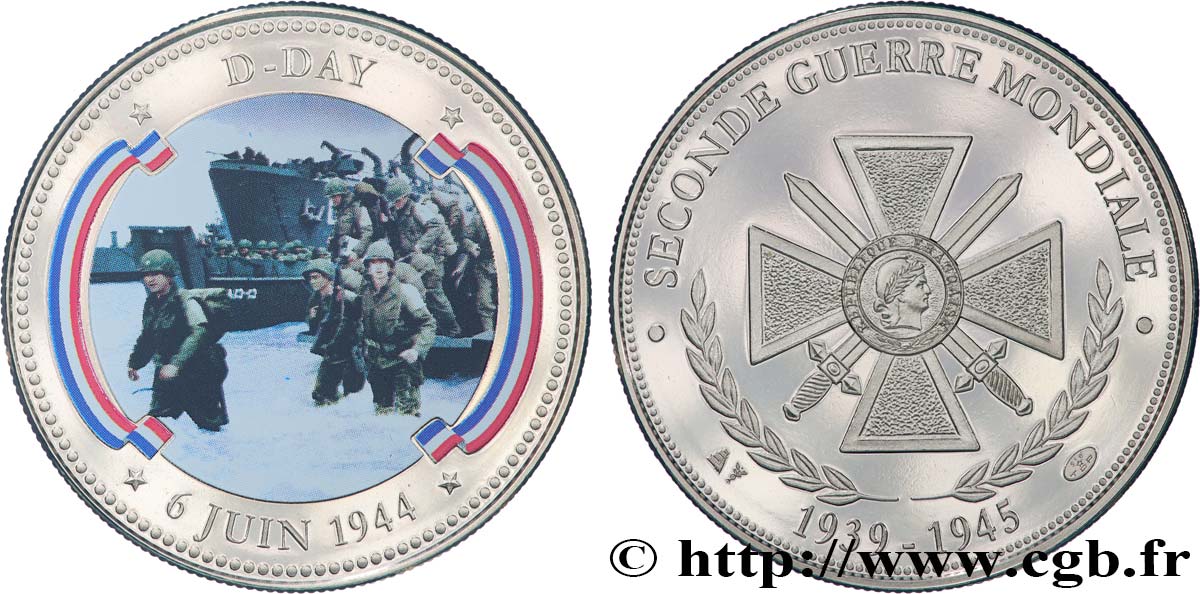 CINQUIÈME RÉPUBLIQUE Médaille, Débarquement du 6 juin 1944 SPL