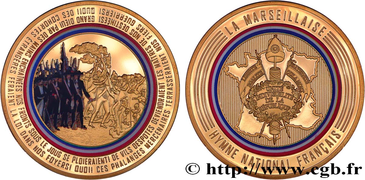CINQUIÈME RÉPUBLIQUE Médaille, La Marseillaise SPL