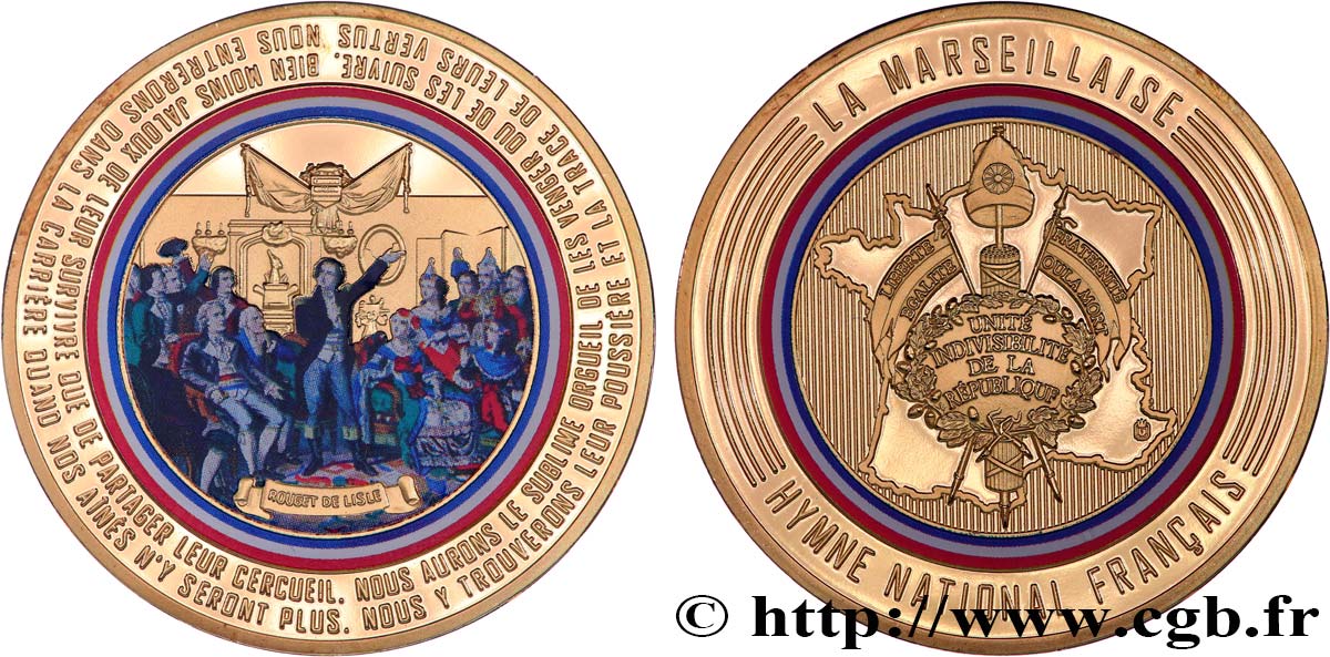 QUINTA REPUBLICA FRANCESA Médaille, La Marseillaise SC