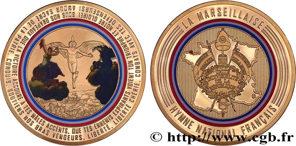 CINQUIÈME RÉPUBLIQUE Médaille, La Marseillaise SPL