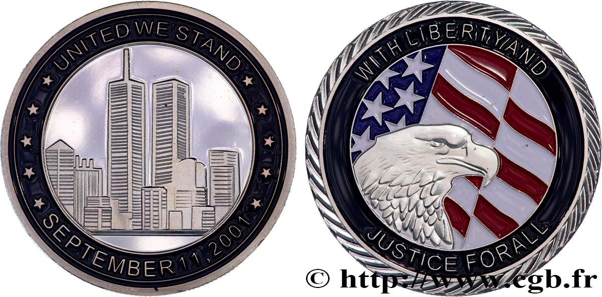 ÉTATS-UNIS D AMÉRIQUE Médaille, Hommage aux attentats du 11 septembre SPL