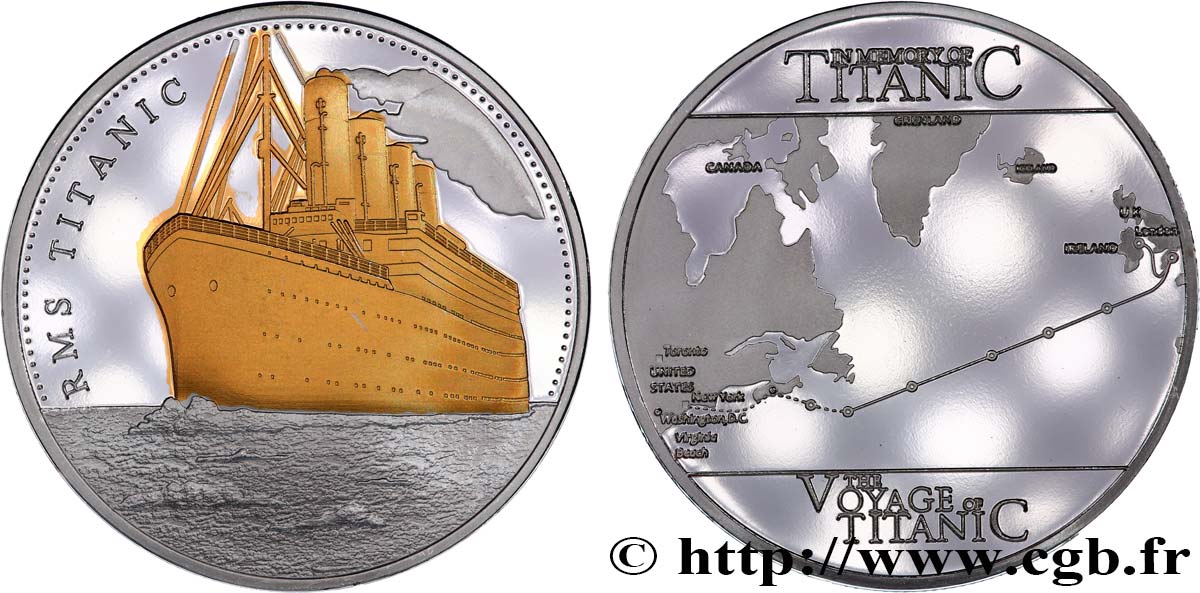 MER ET MARINE : PAQUEBOTS, NAVIRES, BATEAUX Médaille, RMS Titanic SUP