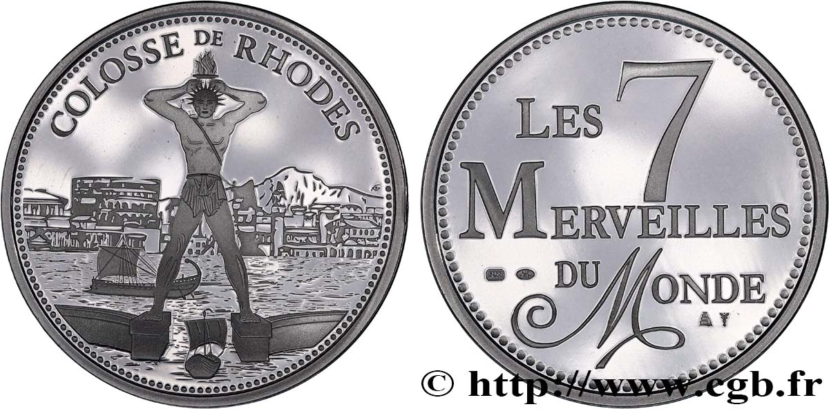 BUILDINGS AND HISTORY Médaille, Les 7 merveilles du Monde, Colosse de Rhodes MS
