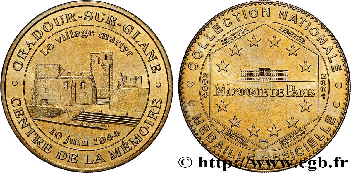 MÉDAILLES TOURISTIQUES Médaille touristique, Oradour-sur-Glane, Haute-Vienne SUP
