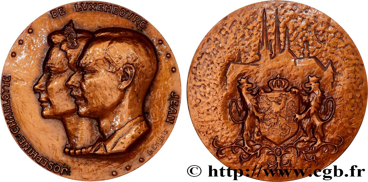 LUXEMBOURG - GRAND-DUCHÉ DE LUXEMBOURG - JEAN Médaille, Joséphine Charlotte et Jean, Charlotte et Félix EBC