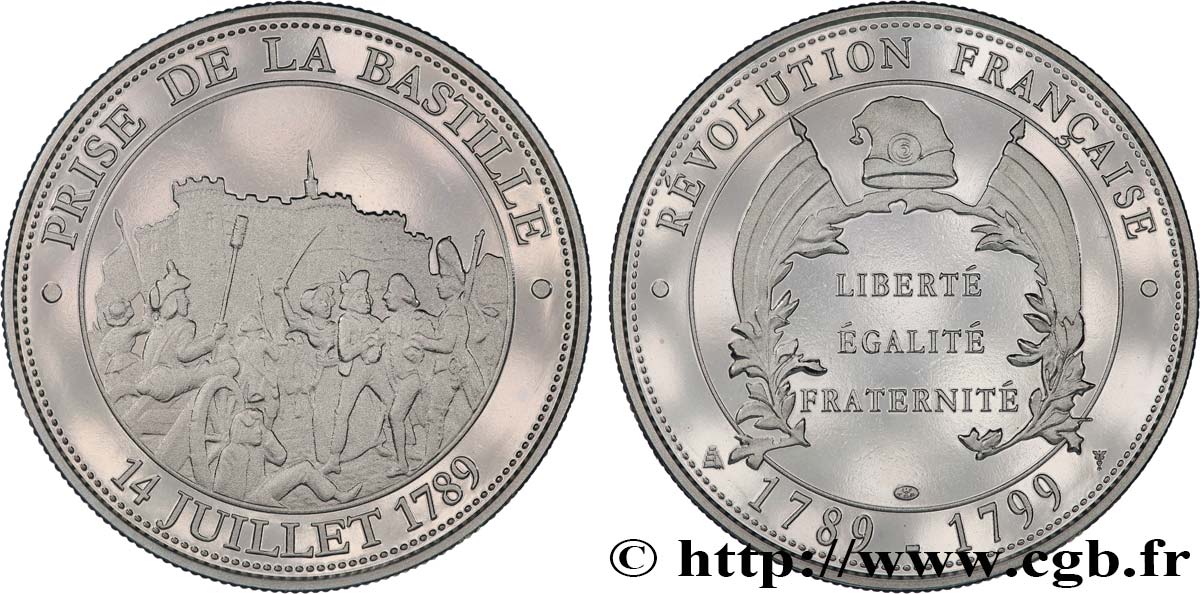 QUINTA REPUBLICA FRANCESA Médaille, Prise de la Bastille EBC