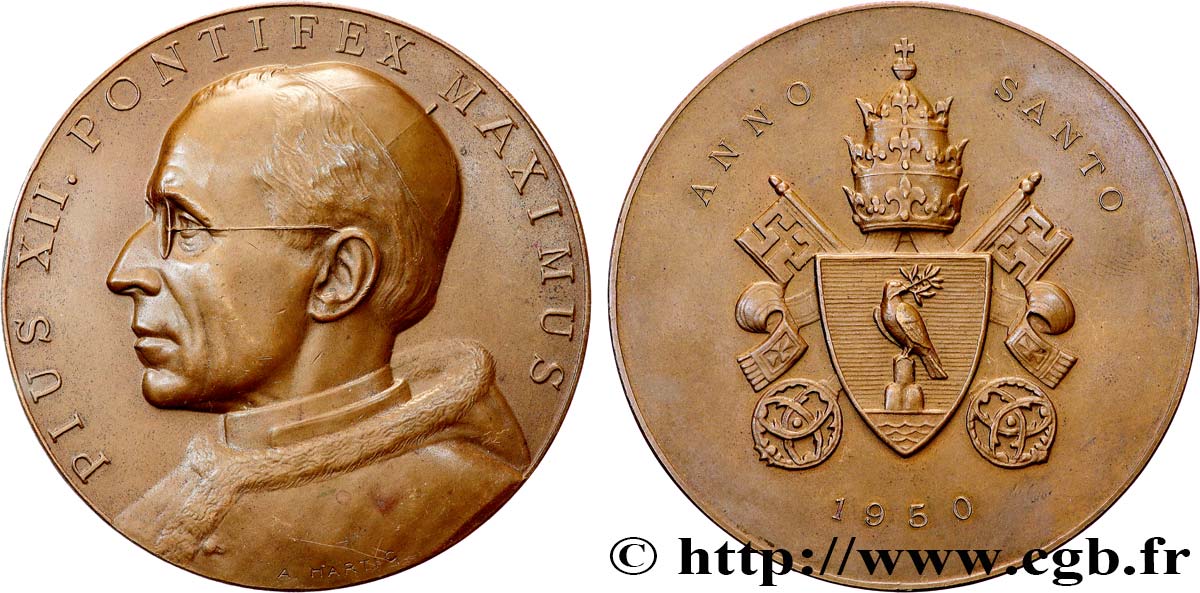 VATICAN - PIE XII (Eugenio Pacelli) Médaille, Année Sainte EBC