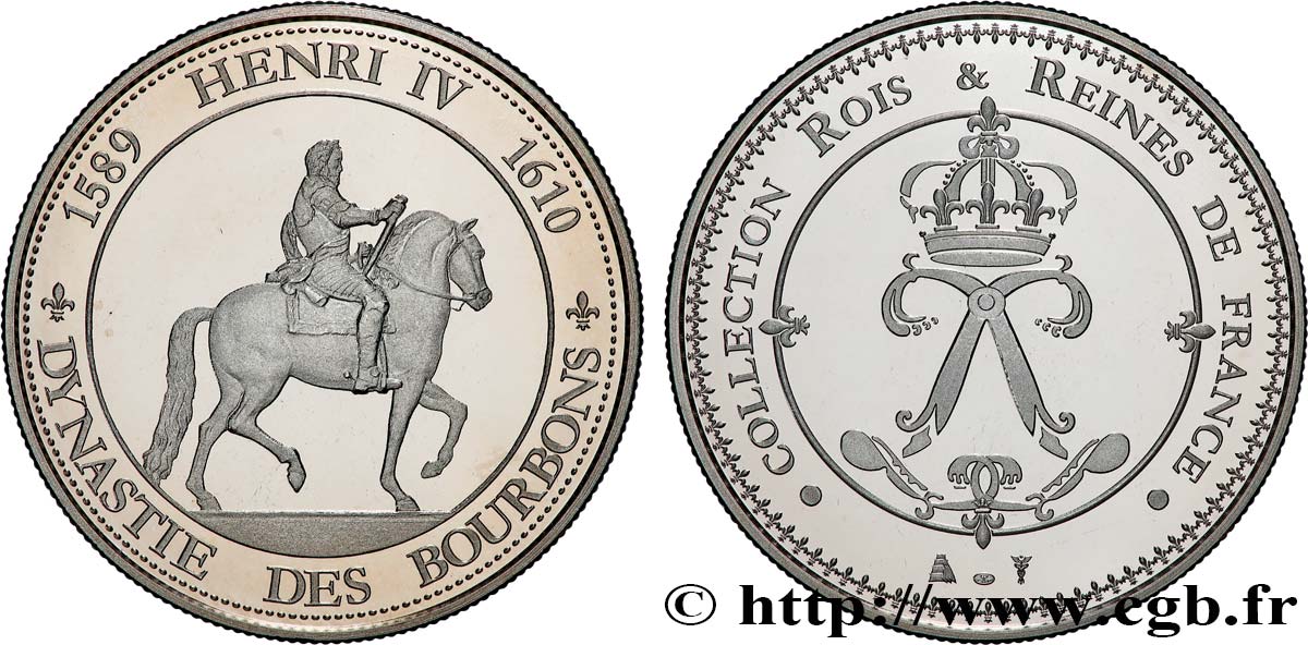 COLLECTION ROIS & REINES DE FRANCE Médaille, Henri IV SUP