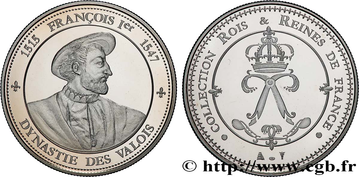 COLLECTION ROIS & REINES DE FRANCE Médaille, François Ier SPL