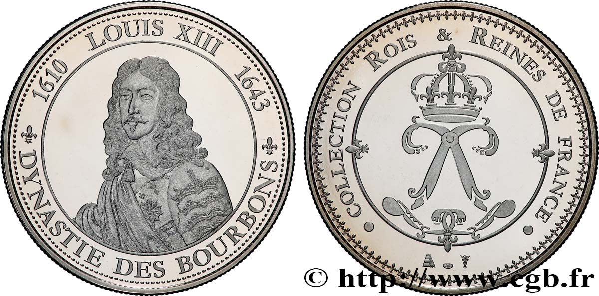 COLLECTION ROIS & REINES DE FRANCE Médaille, Louis XIII fST