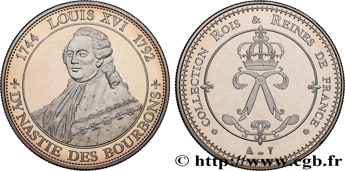 COLLECTION ROIS & REINES DE FRANCE Médaille, Louis XVI SPL