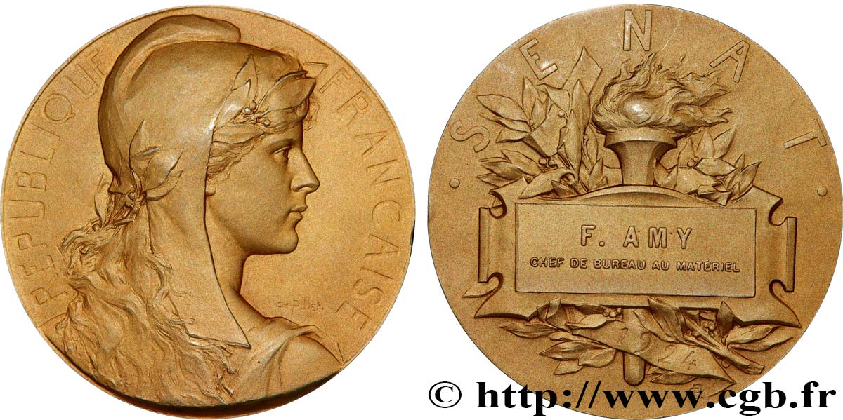 TERCERA REPUBLICA FRANCESA Médaille, Sénat EBC+