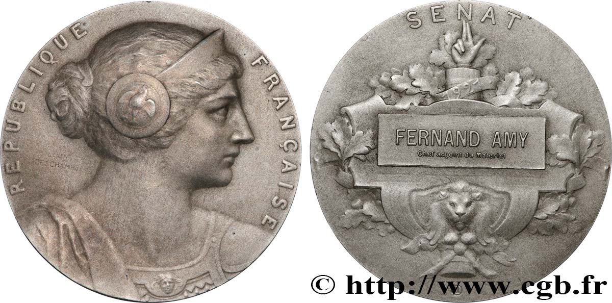 TROISIÈME RÉPUBLIQUE Médaille, Sénat SUP+