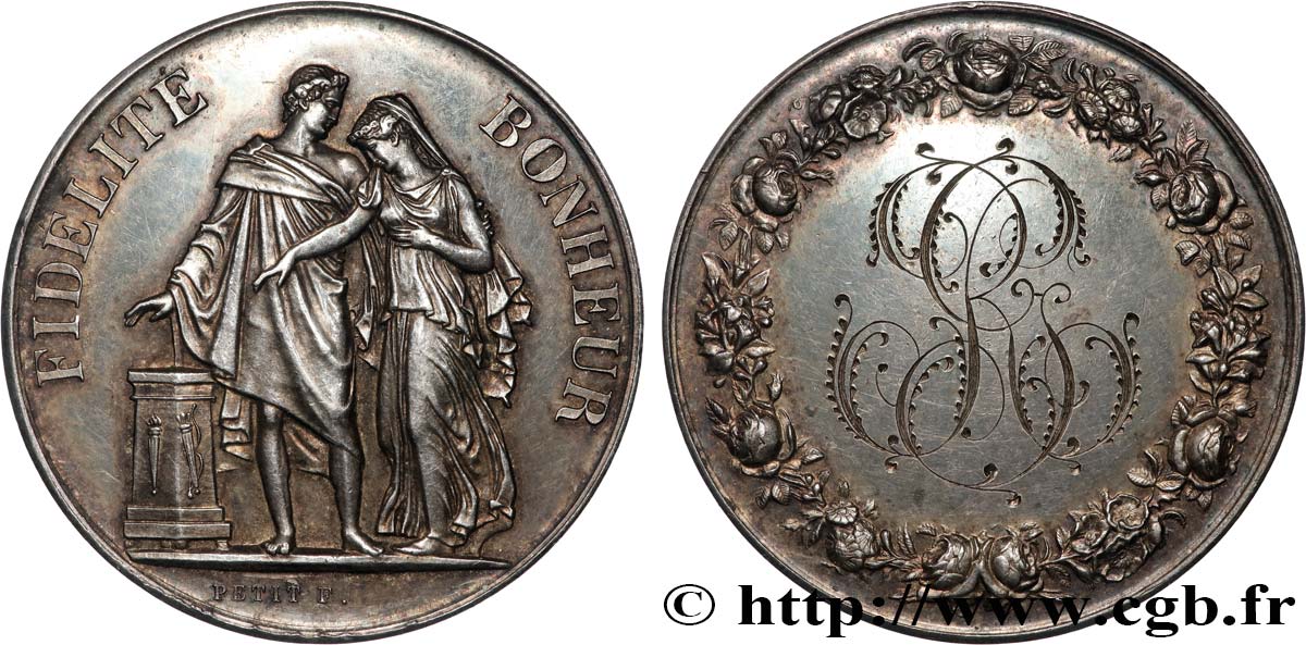 AMOUR ET MARIAGE Médaille de mariage, Fidélité et Bonheur MBC+
