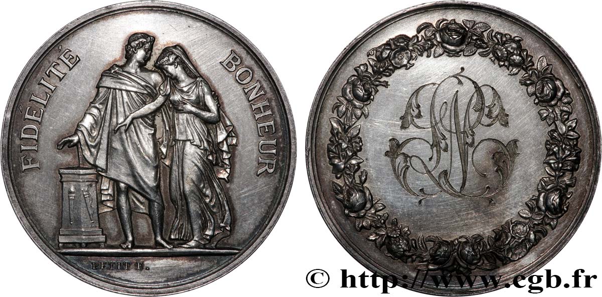 AMOUR ET MARIAGE Médaille de mariage, Fidélité et Bonheur SUP
