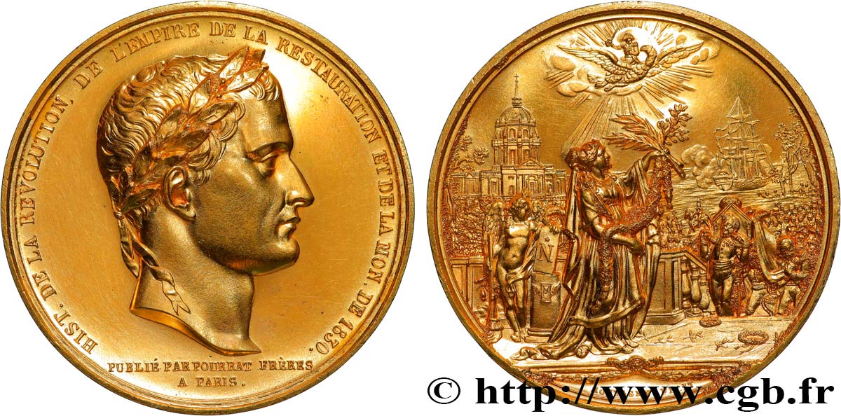 LUIS FELIPE I Médaille pour l’ouvrage de L. Vivien, retour des cendres de Napoléon Ier EBC