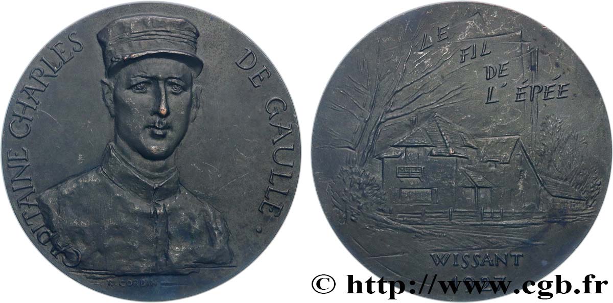 DE GAULLE (Charles) Médaille, Capitaine Charles de Gaulle EBC